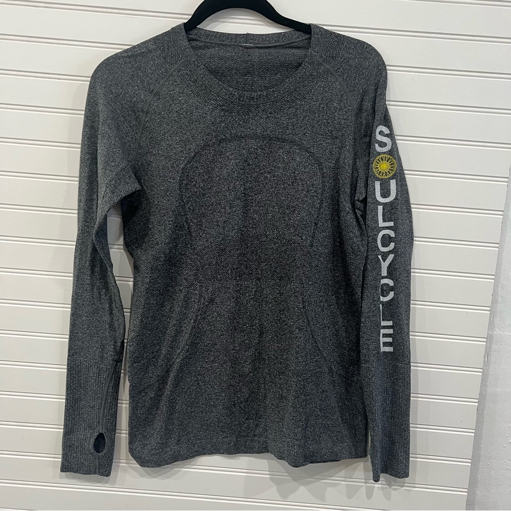 Lululemon Soul Cycle Swiftly Tech Long Sleeve Heathered Dark Gray